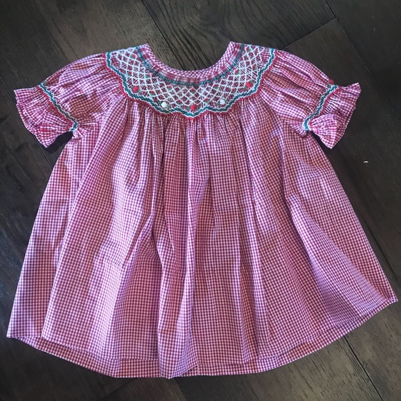 smocked christmas dress baby